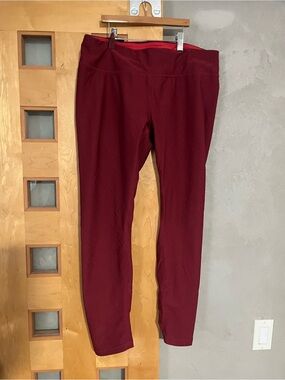 Prana XL Two-Tone Burgundy Active Leggings